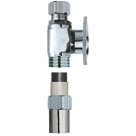 PROTECTIONPRO PP20322LF Water Supply Line Transitional Valves; Chrome; 0.5 x 0.37 In. PR421164